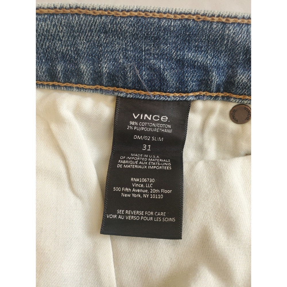 Vince DM/02 Slim Straight Leg Jeans Light Wash Denim Women - Picture 5 of 15